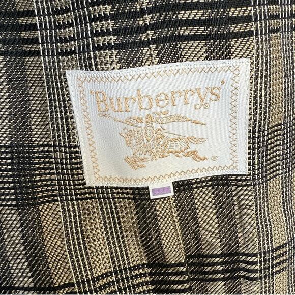 Burberry ( Burberrys' ) 90's Vintage Hemp / Linen Plaid Blazer Size XL ? - Picture 4 of 6